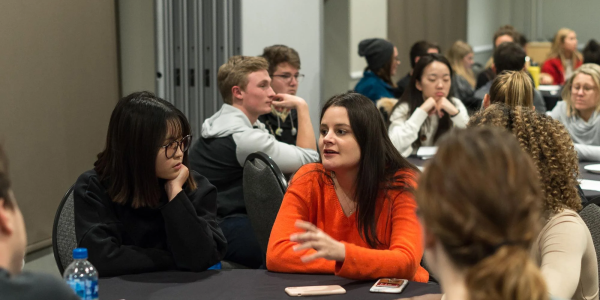 Students in conference room